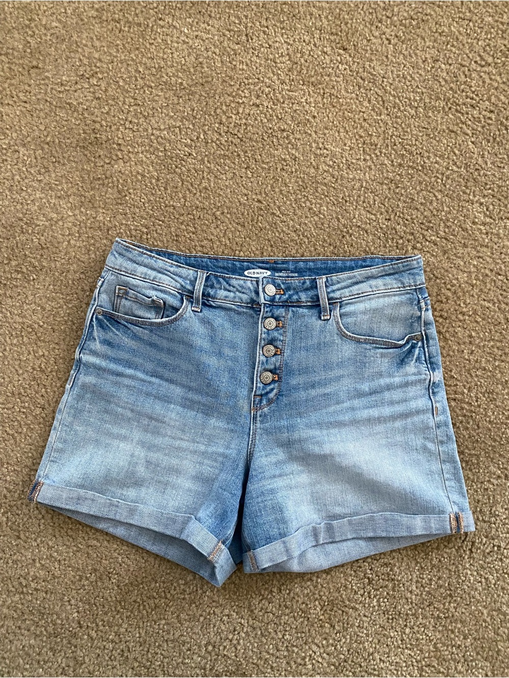Old Navy Light Blue Button-Fly Denim Shorts